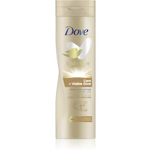 Dove Care & Visible Glow samoopalovací mléko odstín Fair 250 ml