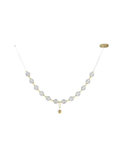 NOVA LUCE závěsné svítidlo BRILLANTE zlatý hliník a akryl LED 50.4W 230V 3229 lm 3200K IP20 vč. dálkového ovládání stmívatelné 9695200