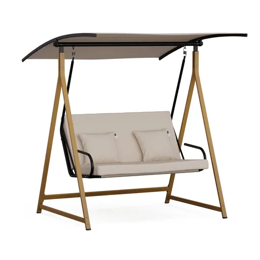 Blumfeldt ZenGrove, hollywoodská houpačka, 2místná, individuálně nastavitelná, práškově lakovaná ocel, odolná proti povětrnostním vlivům