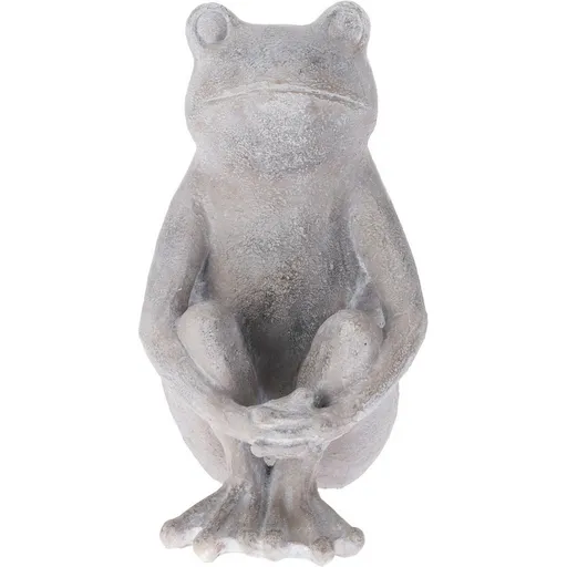 Zahradní dekorace Sedící žába I, 21,5 x 17 x 30,5 cm