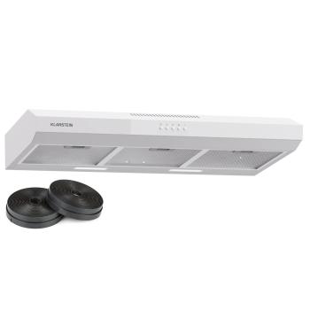 Klarstein Contempo 90, digestoř, 90 cm, podskříňková, 200 m³/h, LED, akryl, nerezavějící ocel