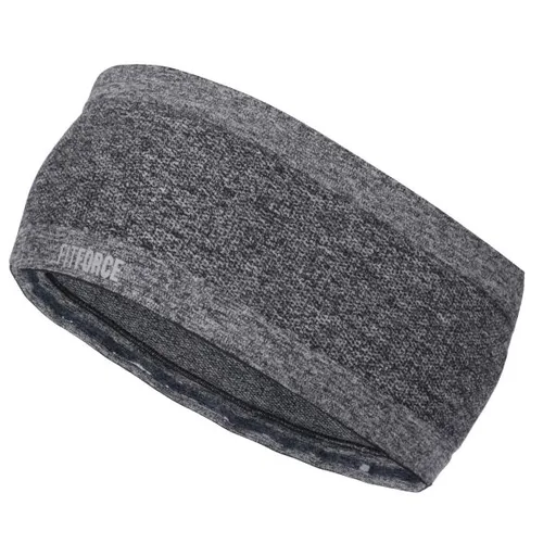 Fitforce ORKA Sportovní běžecká čelenka, tmavě šedá, velikost