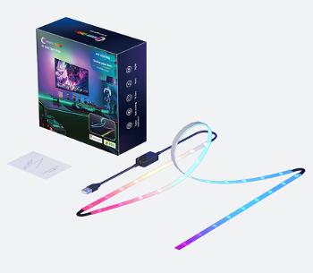 Digitális LED szalag szett , RGB  , TV képernyő követő funkcióval , dimmelhető , 2m , PC-hez csatlakoztatható , WIFI/Bluetooth , TUYA , LEDISSIMO AMBIENT LIGHT