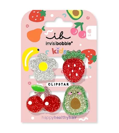 Invisibobble Clipstar Kids Frutti Fun skřipeček do vlasů 4 ks