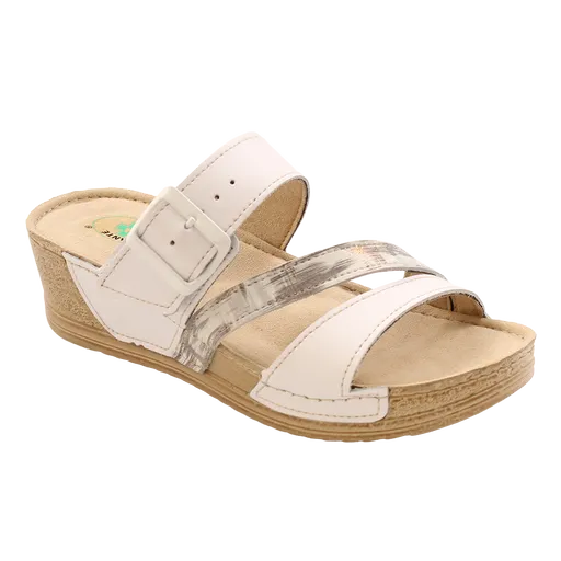 SANTÉ Dámské pantofle N209/1/10/10C BÍLÁ v.41