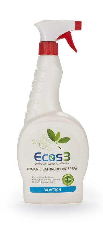 ECOS 3 Hygienický čistič koupelen a WC spray 750 ml