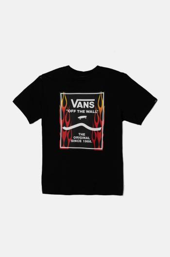 Dětské bavlněné tričko Vans PRINT BOX 2.0 černá barva, s potiskem, VN000AKNY841