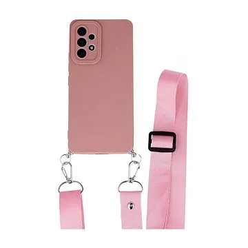 TopQ Kryt Samsung A53 5G Elegance růžový se šňůrkou 94468 (94468)