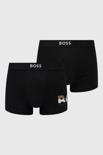 Boxerky BOSS 2-pack pánské, černá barva