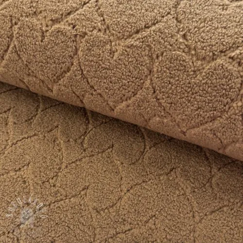 Kabátovina TEDDY Hearts in hearts brown