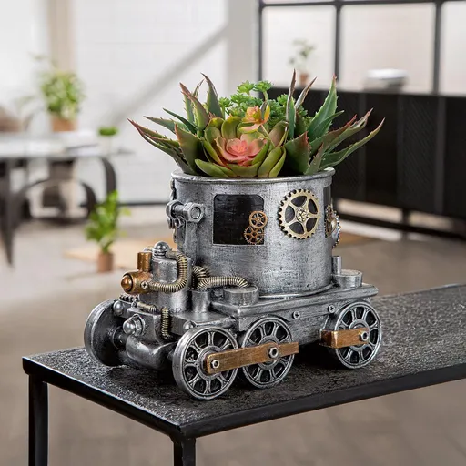Gilde Steampunk květináč Lokomotiva