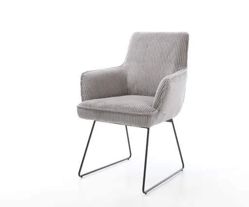 Jídelní židle Heira-Flex tenká podnož kovová černá manšestrová