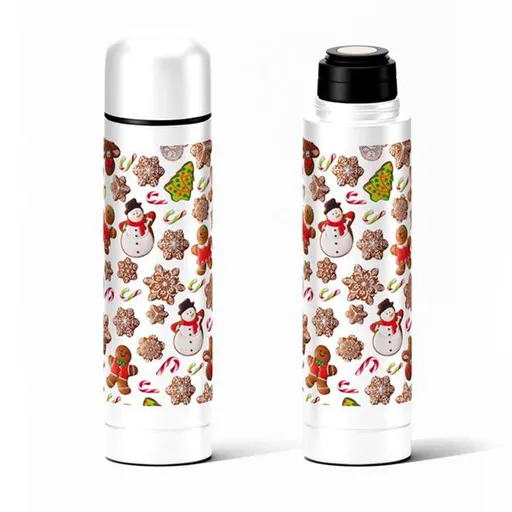 Nerezová termoska se stop ventilem TORO 0,5l perníčky