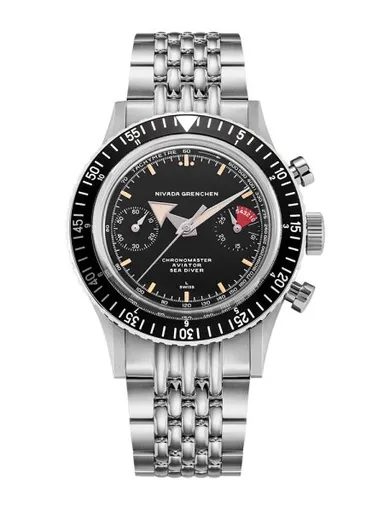 Nivada Grenchen Chronomaster Broad Arrow - Inter. Bezel - Manual - Beads of Rice