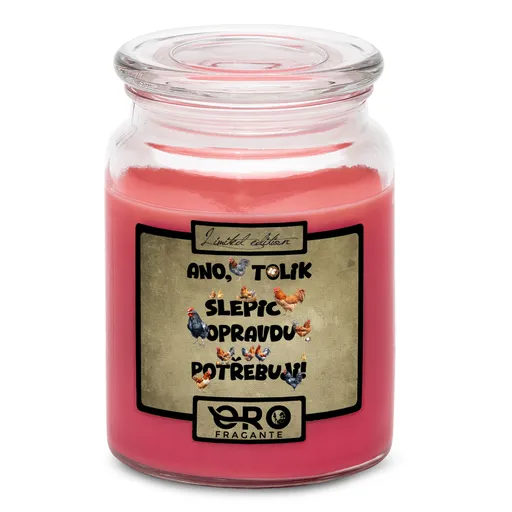 Svíčka Tolik slepic (Vůně svíčky: Višně v čokoládě)