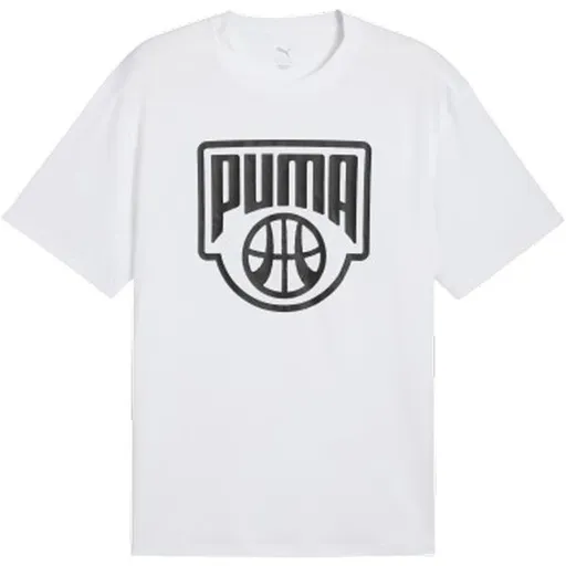 Puma POSTERIZE TEE I Pánské triko, bílá, velikost