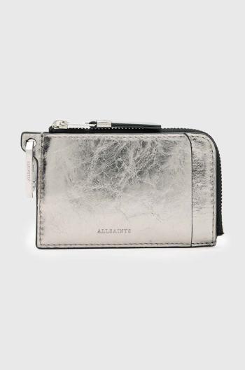 Kožená peněženka AllSaints REMY WALLET šedá barva, W017XZ