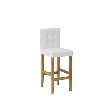 Krémově bílá kožená jídelní židle MADISON, 58027 (beliani_58027)