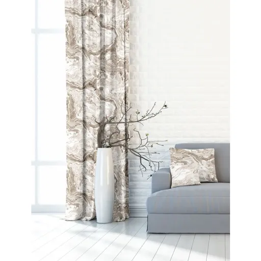 Závěs dekorační nebo látka, New York Mramor, béžový, 150 cm 150 cm