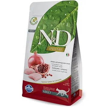 N&D PRIME grain free cat adult chicken & pomegranate 1,5kg (8010276021021)