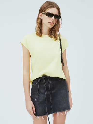 Pepe Jeans dámské žluté tričko PL504821014 M