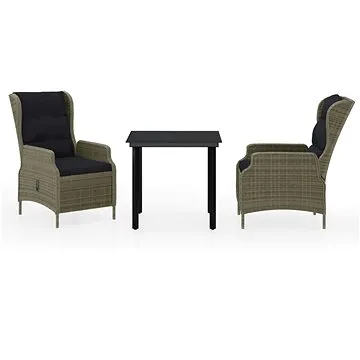 3dílný zahradní jídelní set hnědý, 3099649 (3099649)