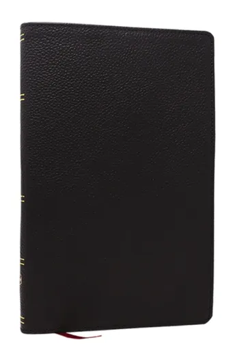 NKJV, Personal Size New Testament, Black Genuine Leather, Red Letter, Comfort Print - Thomas Nelson