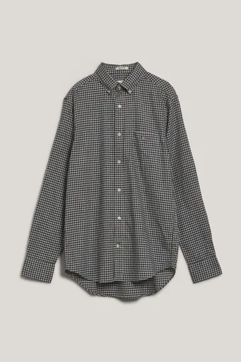 KOŠILE GANT REG MICROCHECK FLANNEL SHIRT LIGHT GREY MELANGE
