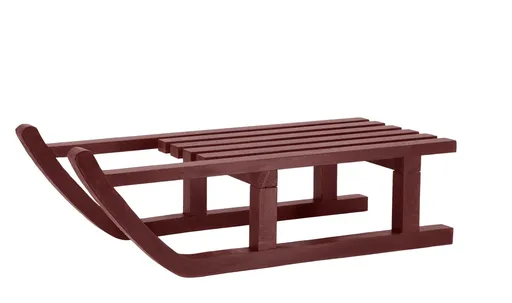 Višňová antik dřevěná dekorace sáně Sledge Vintage - 38*18*10 cm Chic Antique