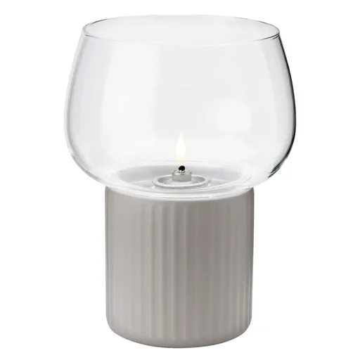 Olejová lampa HYGGE 16 cm, šedá, kamenina / sklo, RIG-TIG