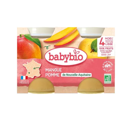Babybio Mango a jablko 2x130 g
