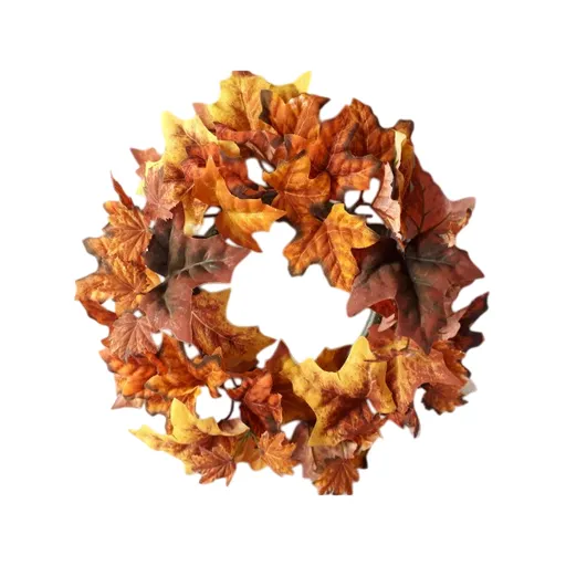 Věnec podzimní listí, 30 cm