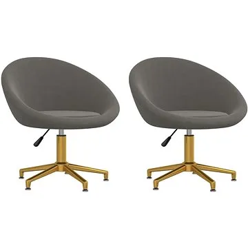 Jídelní židle 2 ks tmavě šedé samet, 330475 (330475)