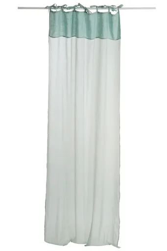 Mintový bavlněný voál / záclona na zavazování - 140*290cm J-Line by Jolipa