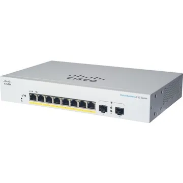 CISCO CBS220 Smart 8-port GE, Ext PS, 2x1G SFP (CBS220-8T-E-2G-EU)