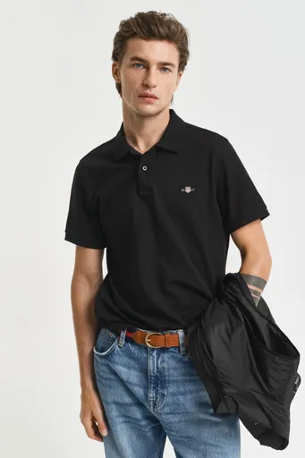 POLOKOŠILE GANT REG SHIELD SS PIQUE POLO BLACK