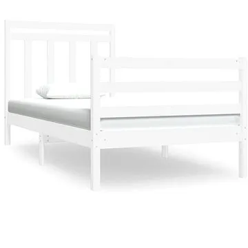 Rám postele bílý masivní dřevo 90 × 190 cm Single, 3105281 (3105281)