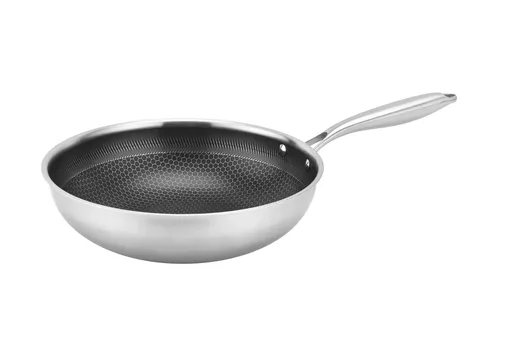 Nerezová pánev WOK KITCHISIMO Chef 28cm nepřilnavý povrch