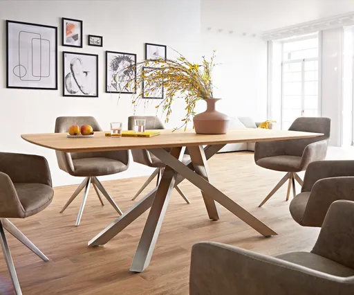 Jídelní stůl Edge Boot 200x100x2,5-3 dub přírodní křížová