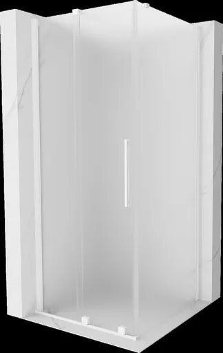 MEXEN/S Velar sprchový kout, posuvné dveře 110 x 110, dekor, bílá 871-110-110-31-20