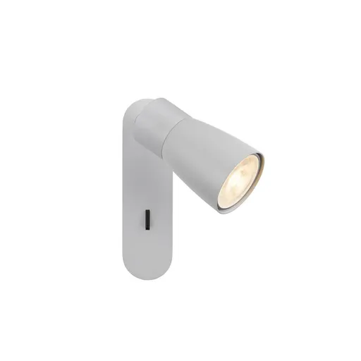 BIG WHITE (SLV) PURI 2.0 Dome nástěnné a stropní svítidlo, vypínač, obdélníkový, 1x max. 6W GU10, šedá 1008307