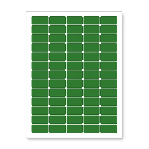 Samolepicí etikety 38 x 21,2 mm, 65 etiket, A4, 20 listů, zelené