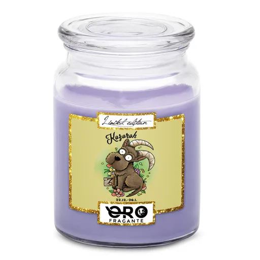 Svíčka Psí znamení – kozoroh (Vůně svíčky: Levandule)