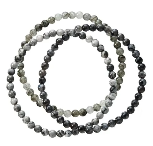 Evolution Group - Pavona Set korálkových náramků z minerálních kamenů 43043.3 černý