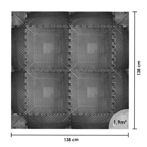 Puzzle zátěžová podložka inSPORTline Rubber 0,6 cm