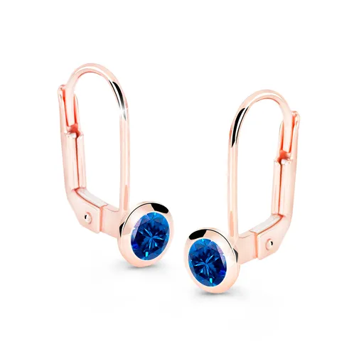 Cutie Diamonds Půvabné visací náušnice z růžového zlata se safíry DZ8003-55-SF-X-4