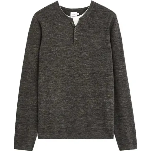 CELIO TECHILL Pánský svetr, tmavě šedá, velikost