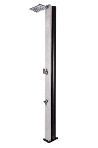 Hanscraft Solární sprcha GARDEN ŽULA s oplachem nohou (antracit / imitace kamene)