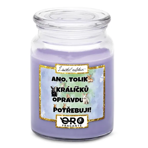 Svíčka Tolik králíčků (Vůně svíčky: Levandule)