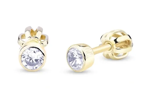 Cutie Diamonds Náušnice ze žlutého zlata s diamanty DZ3034-30-00-X-1